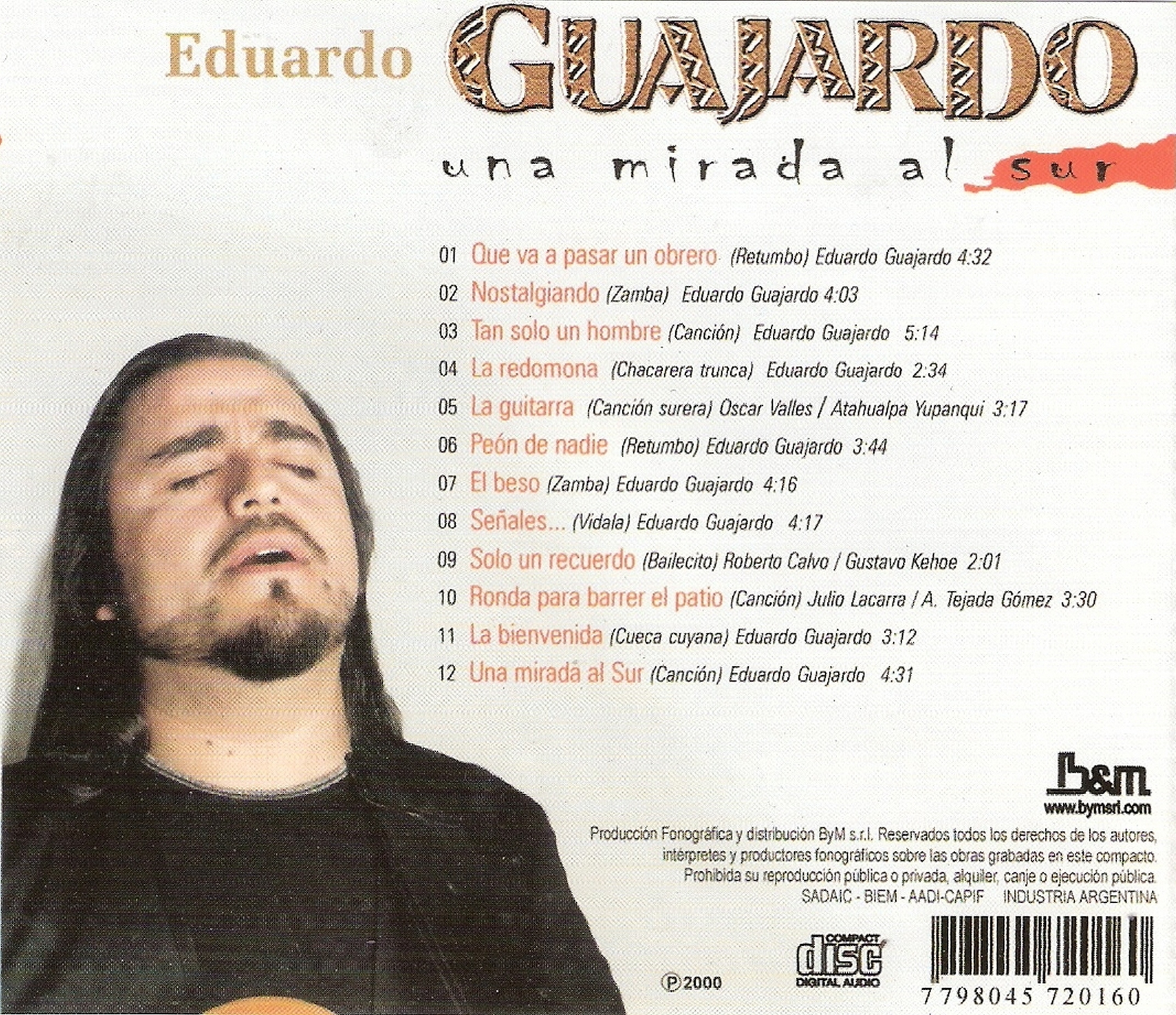 Contratapa de Eduardo Guajardo — Una Mirada al Sur