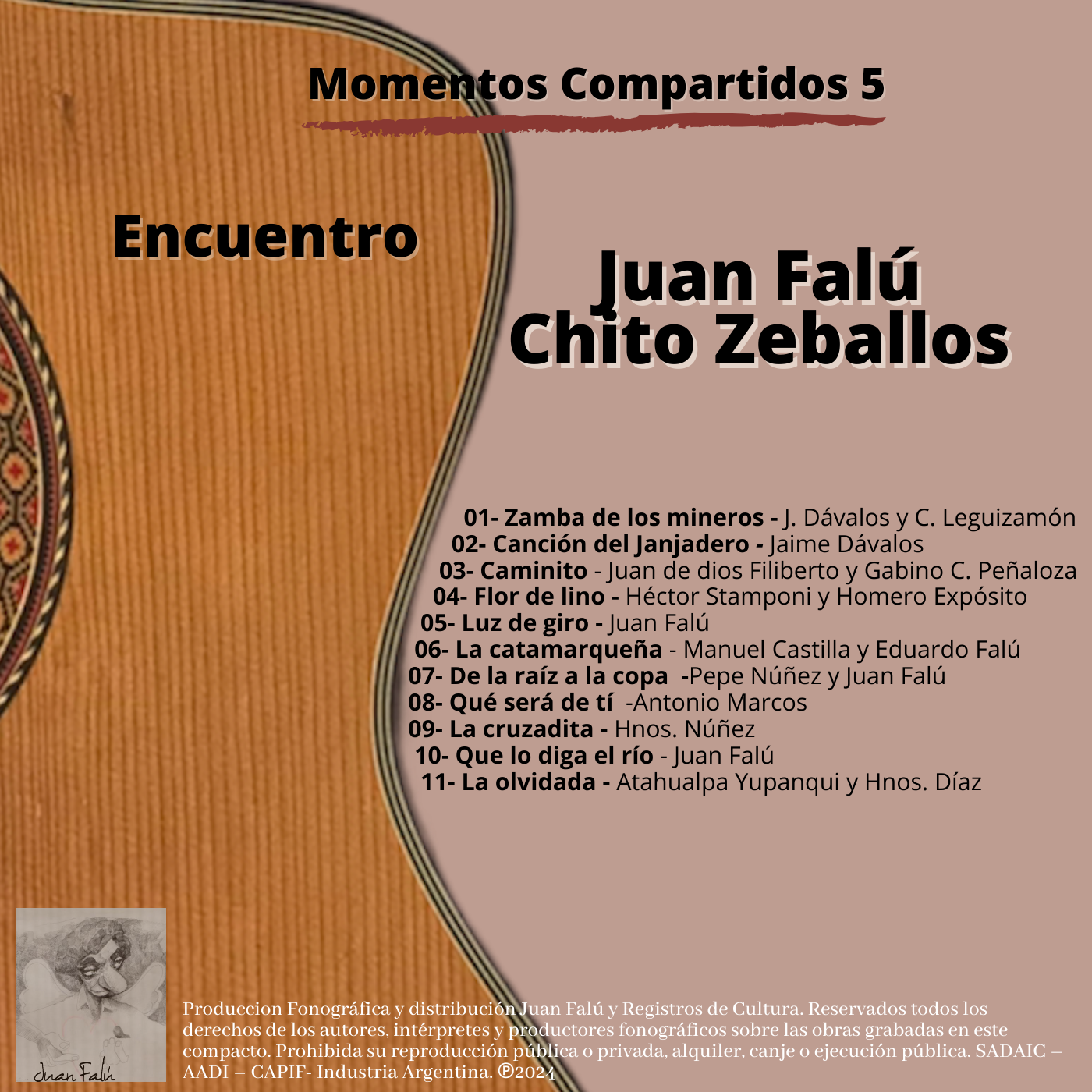 Contratapa de Juan Falú | Chito Zeballos — Momentos Compartidos 5