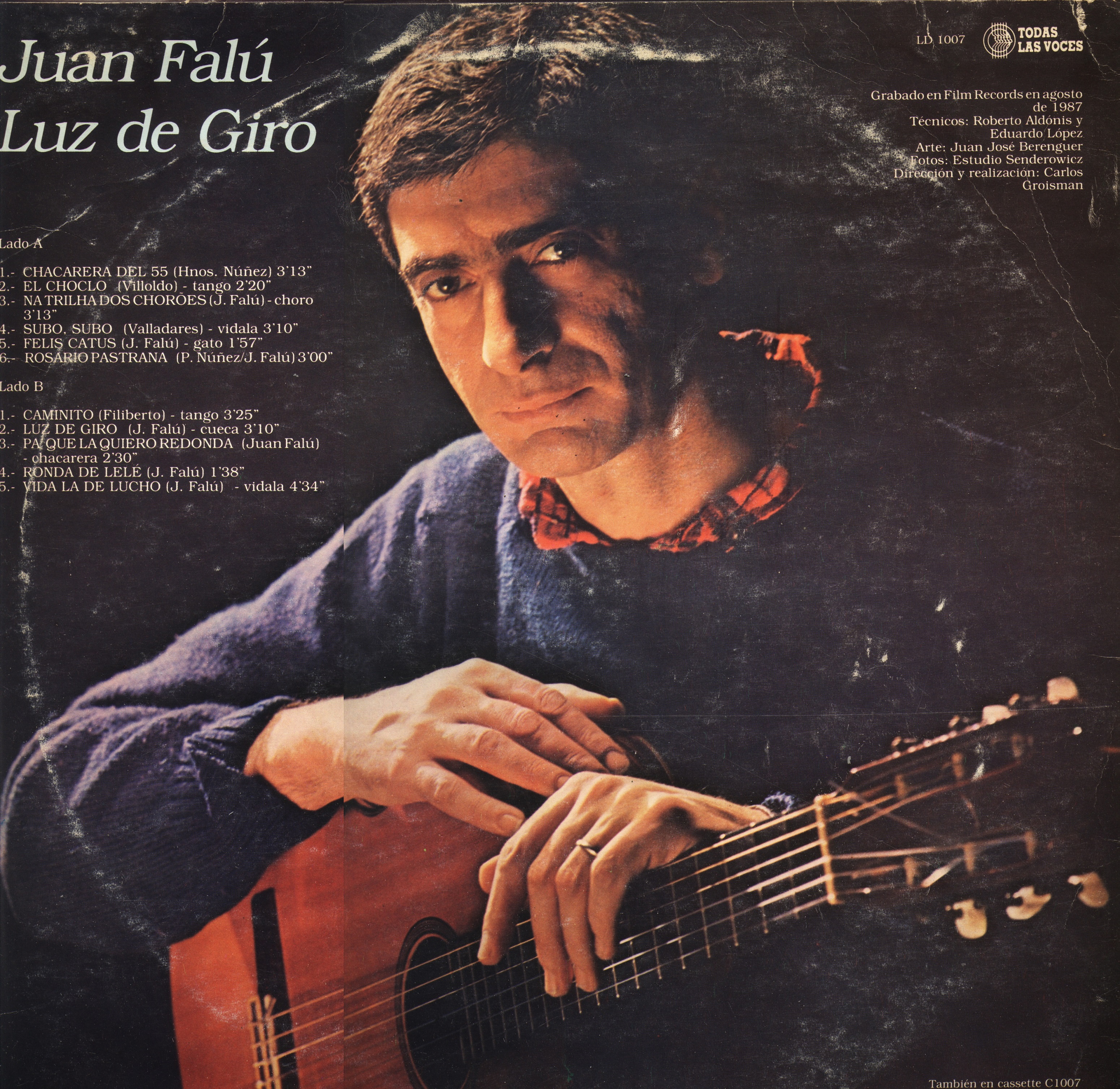 Contratapa de Juan Falú — Luz de giro