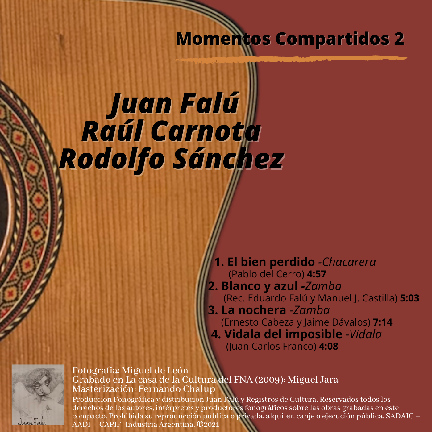 Contratapa de Juan Falú | Raúl Carnota | Rodolfo Sánchez — Momentos Compartidos 2