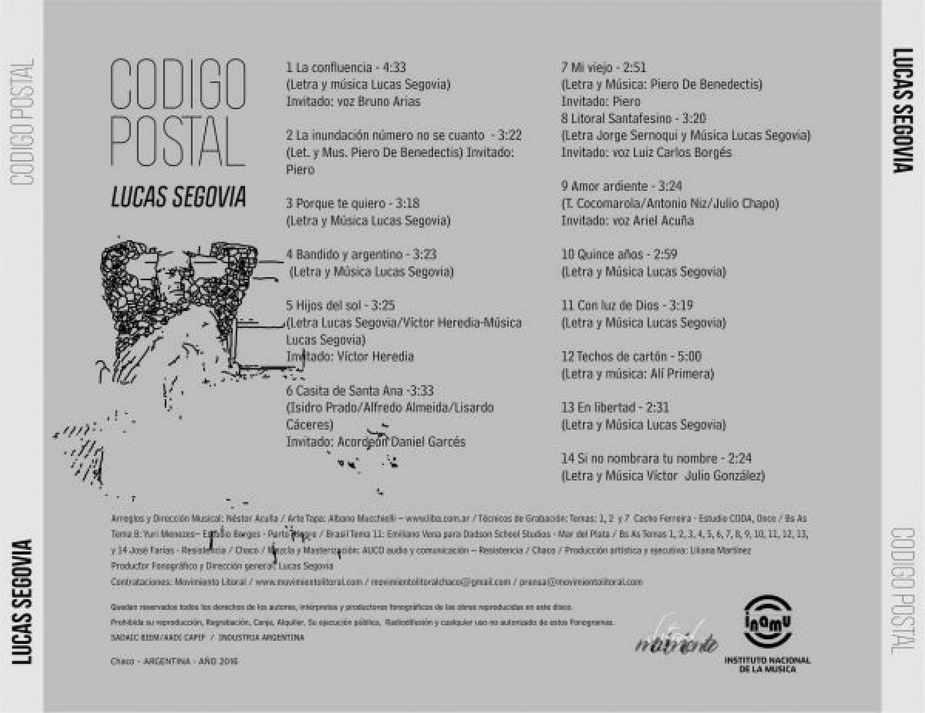 Contratapa de Lucas Segovia — Código Postal