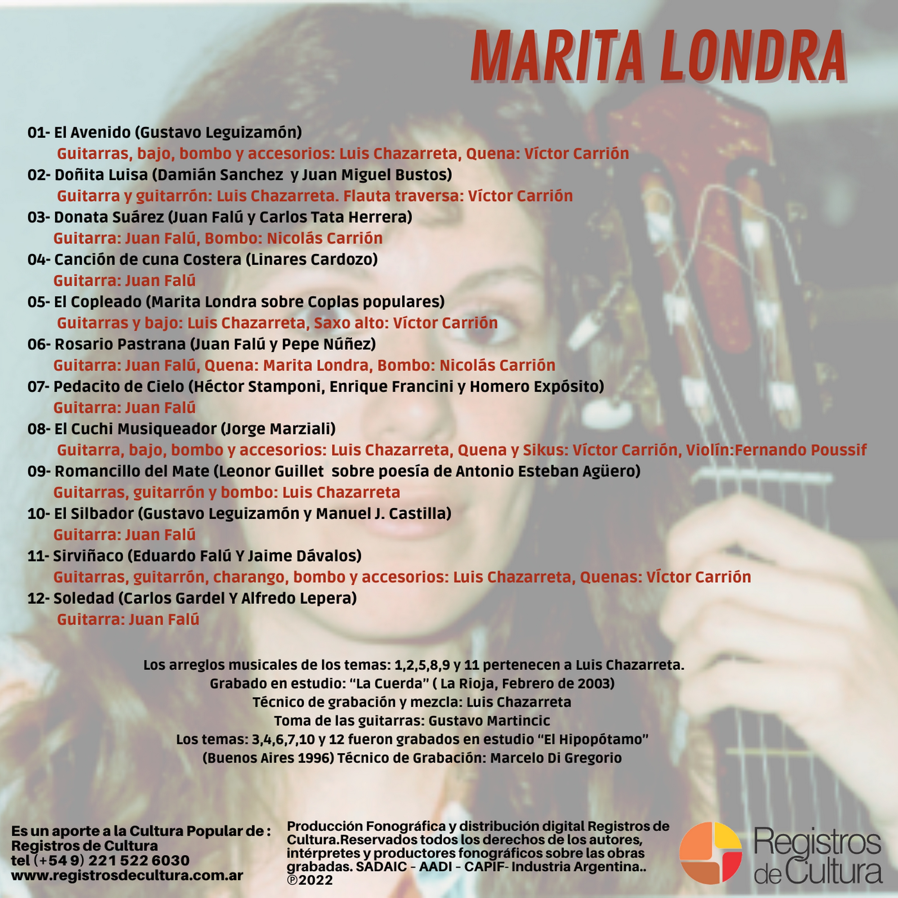 Contratapa de Marita Londra — Marita Londra