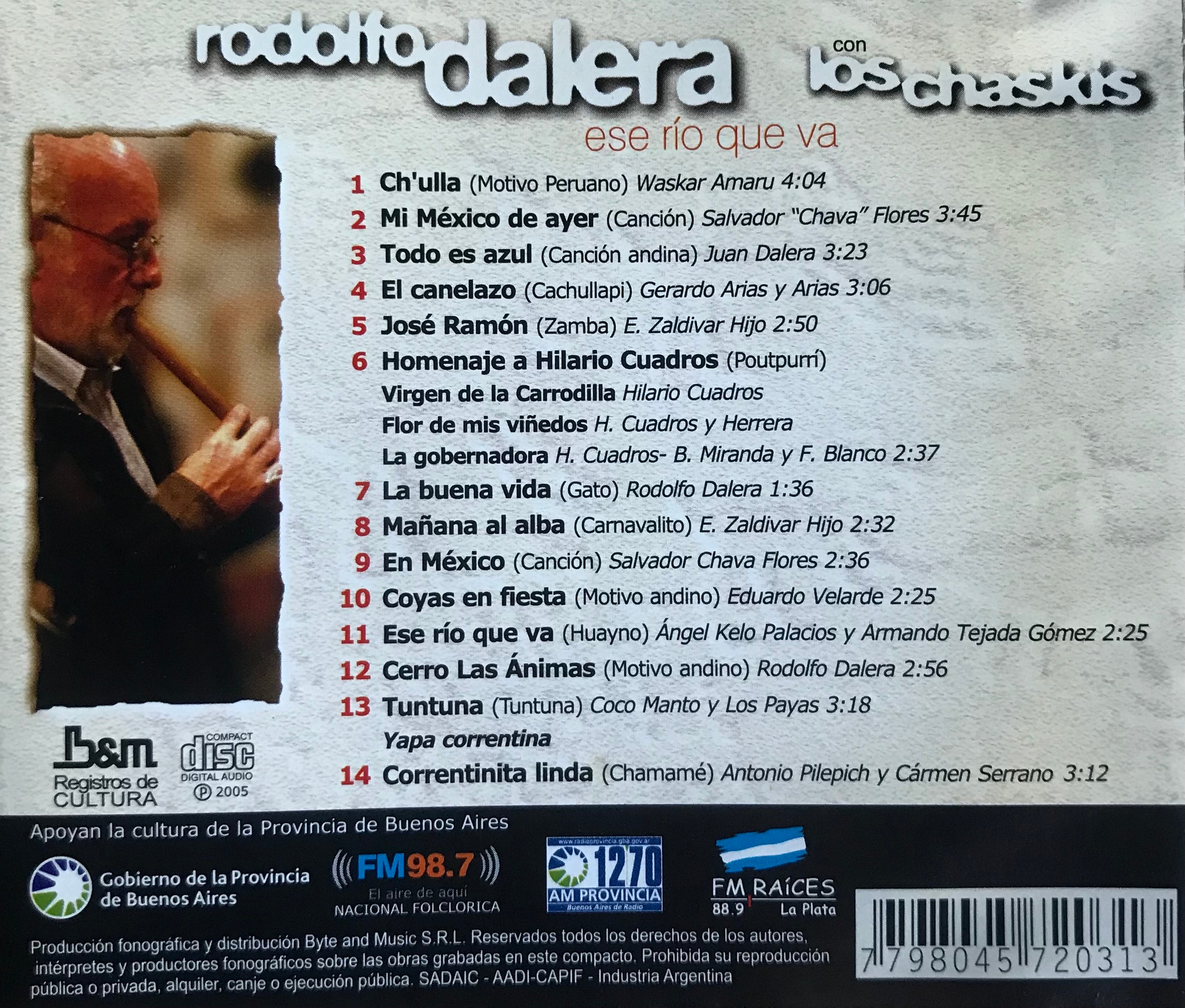 Contratapa de Rodolfo Dalera — Ese Río Que Va